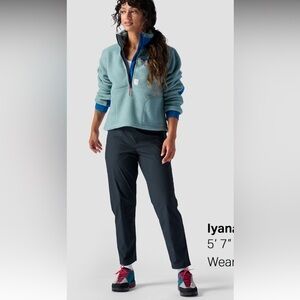 NWT Backcountry destination soft shell pants in color turbulence (slate blue)